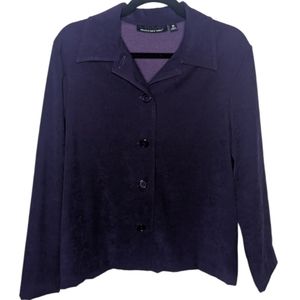Briggs New York Purple Button Down Blazer Jacket, Size M 💜👔